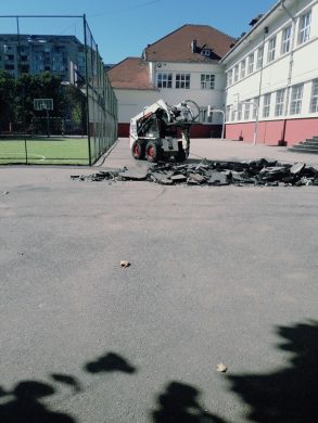 Decopertare si Refacere Asfalt la Scoala Gheorghe Duca in București2